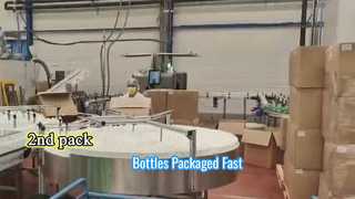 2nd packaging machine for hollow bottle ,linked with auto assblyment machine and turn table